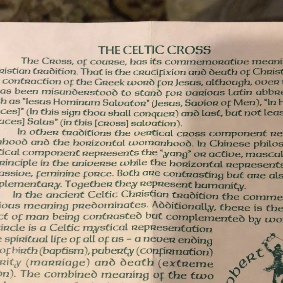 Solid Brass Cross From Ireland - Picture 4 of 5